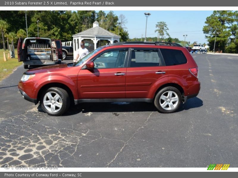 Paprika Red Pearl / Black 2010 Subaru Forester 2.5 X Limited