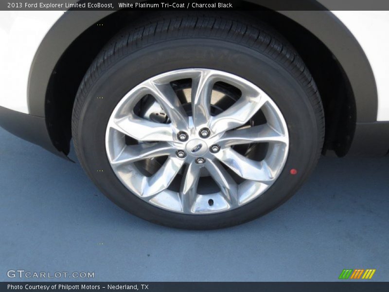 White Platinum Tri-Coat / Charcoal Black 2013 Ford Explorer Limited EcoBoost