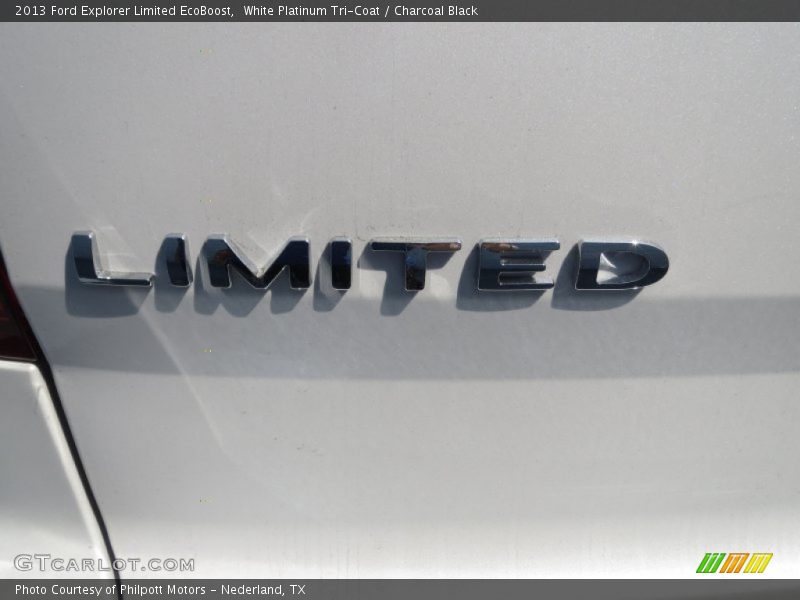 White Platinum Tri-Coat / Charcoal Black 2013 Ford Explorer Limited EcoBoost