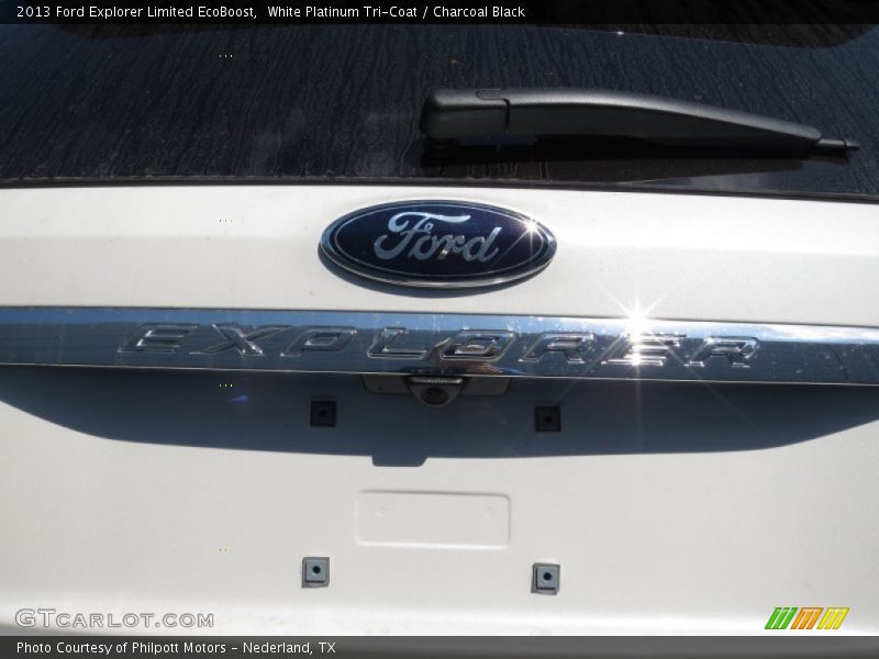 White Platinum Tri-Coat / Charcoal Black 2013 Ford Explorer Limited EcoBoost