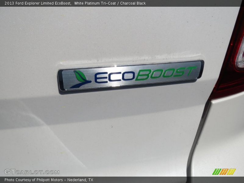 White Platinum Tri-Coat / Charcoal Black 2013 Ford Explorer Limited EcoBoost