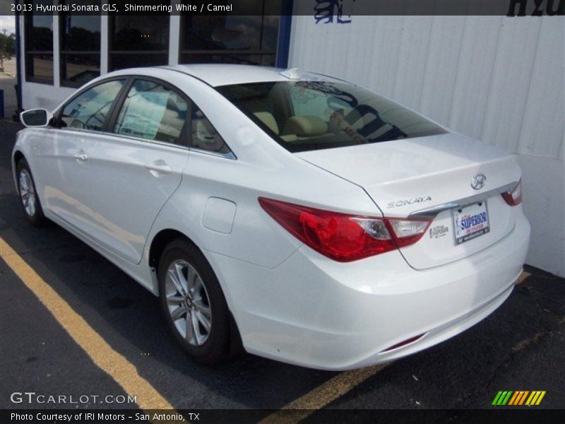 Shimmering White / Camel 2013 Hyundai Sonata GLS