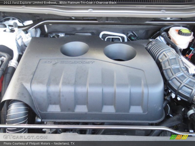White Platinum Tri-Coat / Charcoal Black 2013 Ford Explorer Limited EcoBoost