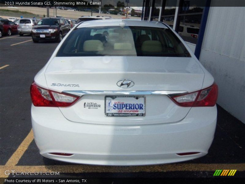 Shimmering White / Camel 2013 Hyundai Sonata GLS