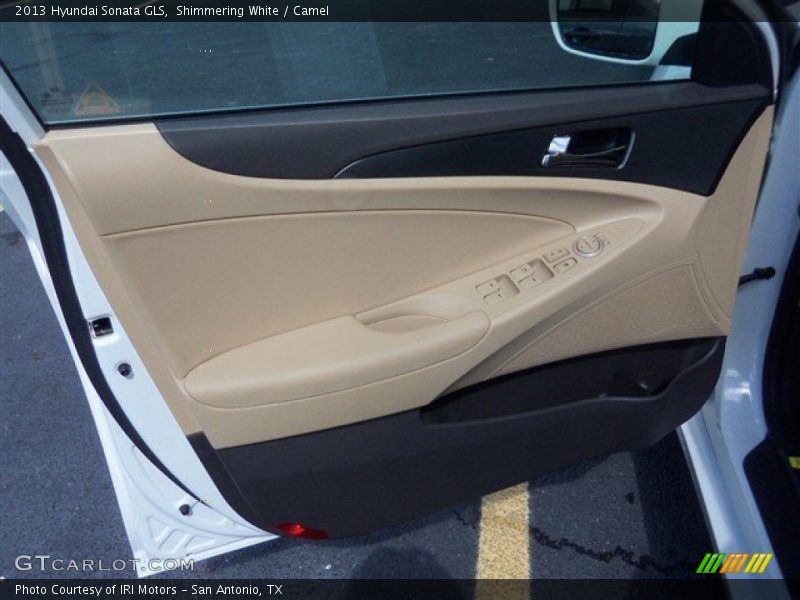 Shimmering White / Camel 2013 Hyundai Sonata GLS