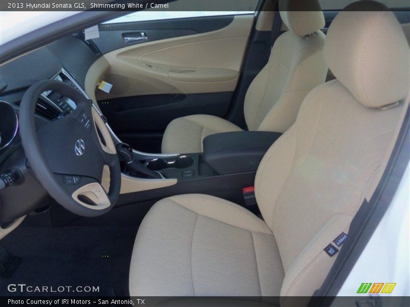 Shimmering White / Camel 2013 Hyundai Sonata GLS
