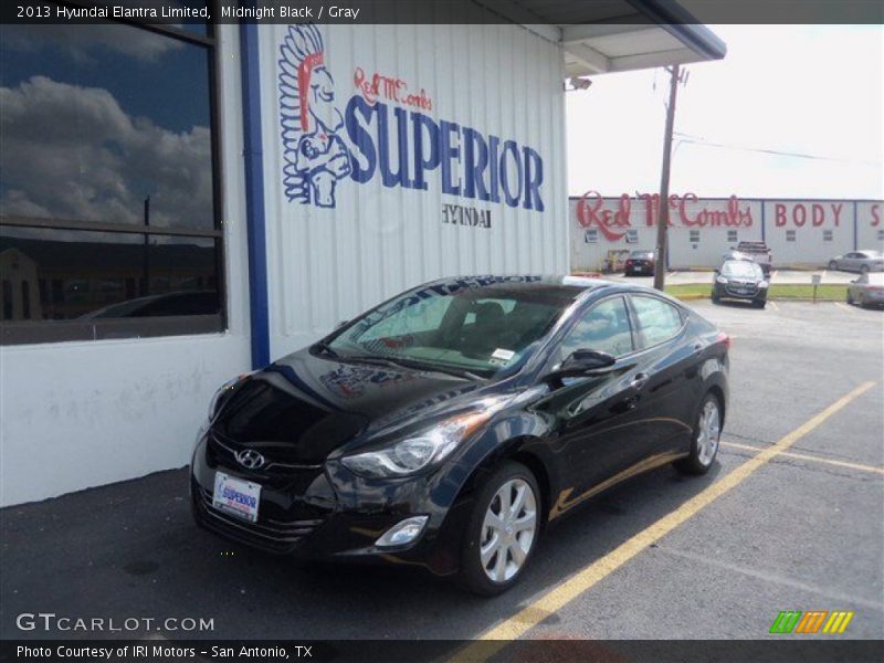 Midnight Black / Gray 2013 Hyundai Elantra Limited