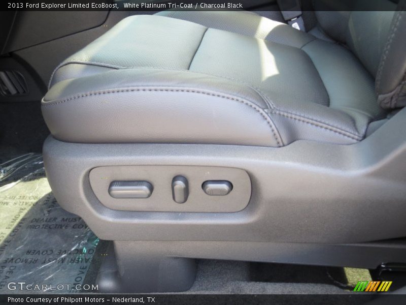 White Platinum Tri-Coat / Charcoal Black 2013 Ford Explorer Limited EcoBoost