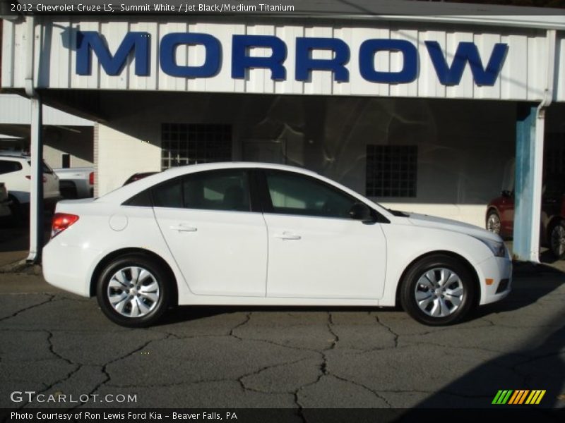 Summit White / Jet Black/Medium Titanium 2012 Chevrolet Cruze LS