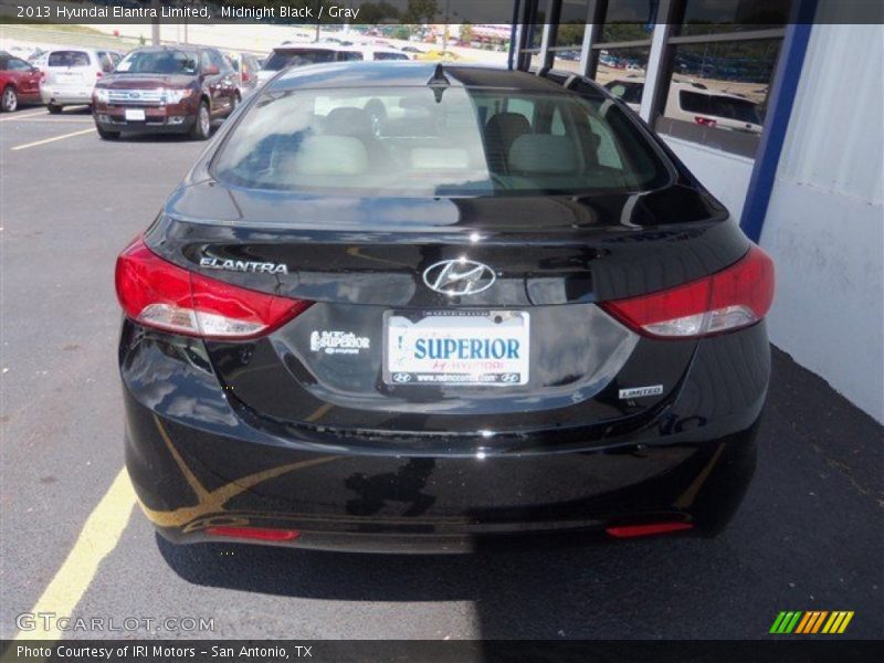 Midnight Black / Gray 2013 Hyundai Elantra Limited