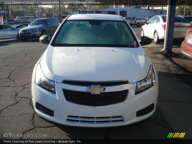 Summit White / Jet Black/Medium Titanium 2012 Chevrolet Cruze LS
