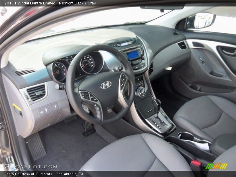 Midnight Black / Gray 2013 Hyundai Elantra Limited