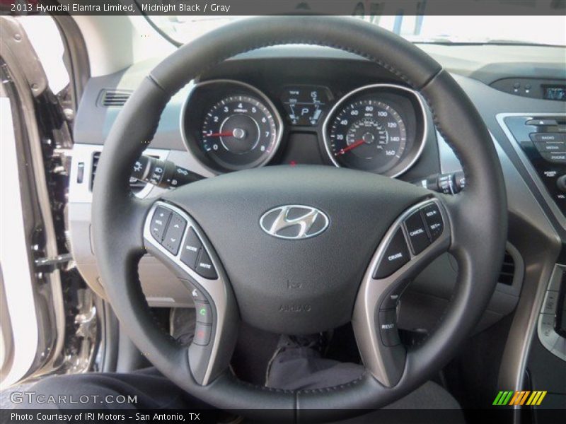 Midnight Black / Gray 2013 Hyundai Elantra Limited