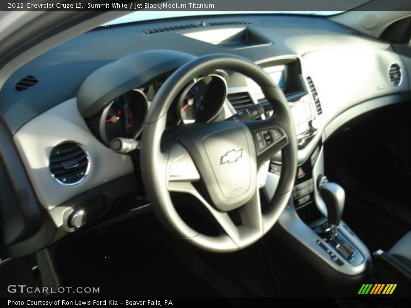 Summit White / Jet Black/Medium Titanium 2012 Chevrolet Cruze LS
