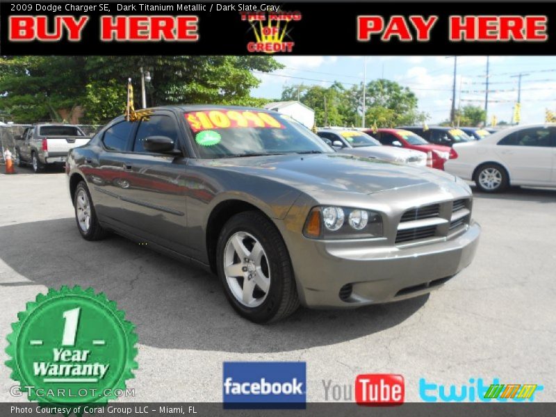Dark Titanium Metallic / Dark Slate Gray 2009 Dodge Charger SE