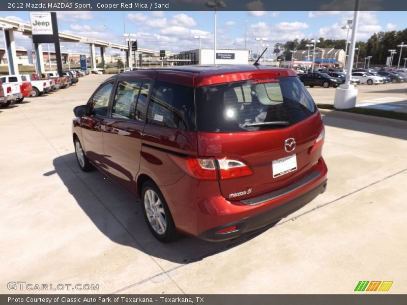 Copper Red Mica / Sand 2012 Mazda MAZDA5 Sport