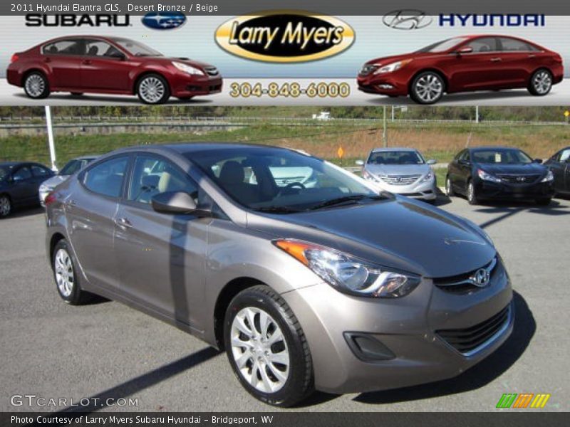 Desert Bronze / Beige 2011 Hyundai Elantra GLS