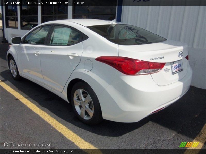 Shimmering White / Beige 2013 Hyundai Elantra GLS