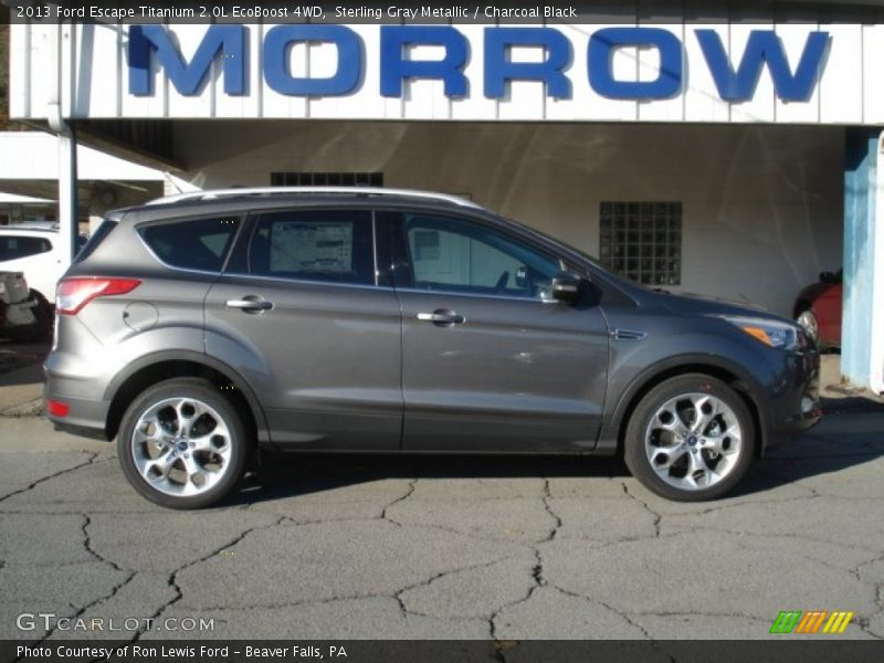 Sterling Gray Metallic / Charcoal Black 2013 Ford Escape Titanium 2.0L EcoBoost 4WD