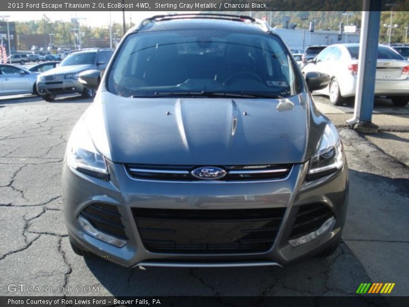 Sterling Gray Metallic / Charcoal Black 2013 Ford Escape Titanium 2.0L EcoBoost 4WD