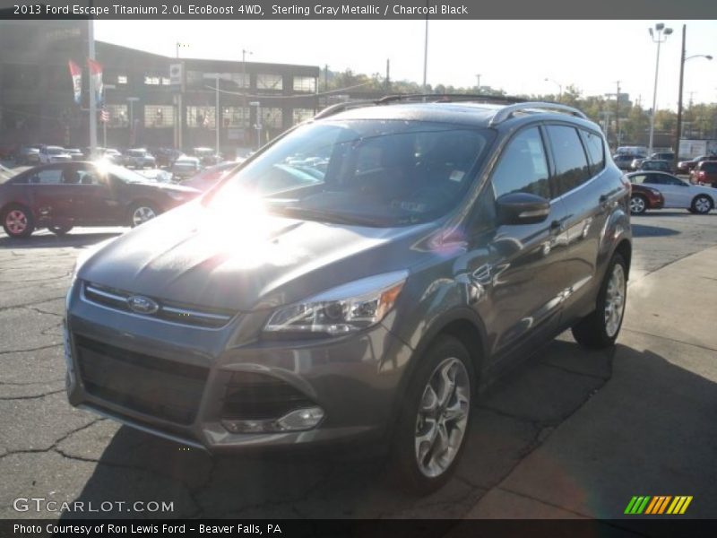 Sterling Gray Metallic / Charcoal Black 2013 Ford Escape Titanium 2.0L EcoBoost 4WD