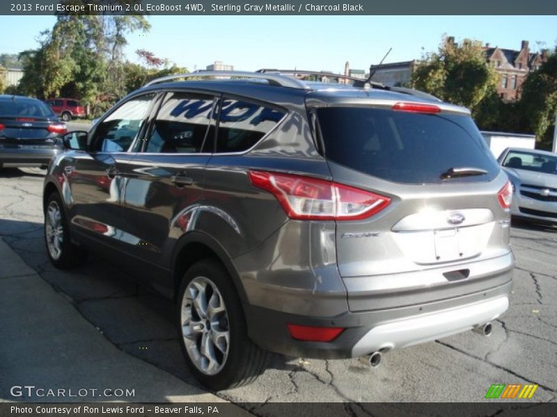 Sterling Gray Metallic / Charcoal Black 2013 Ford Escape Titanium 2.0L EcoBoost 4WD