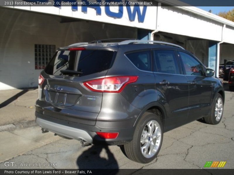 Sterling Gray Metallic / Charcoal Black 2013 Ford Escape Titanium 2.0L EcoBoost 4WD