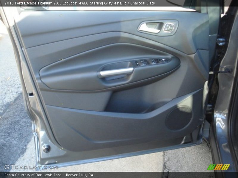 Sterling Gray Metallic / Charcoal Black 2013 Ford Escape Titanium 2.0L EcoBoost 4WD