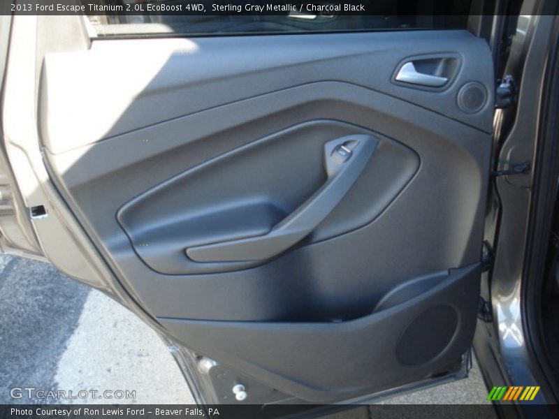 Sterling Gray Metallic / Charcoal Black 2013 Ford Escape Titanium 2.0L EcoBoost 4WD