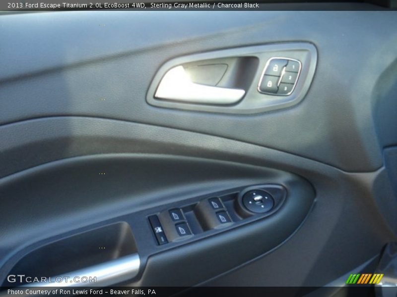 Sterling Gray Metallic / Charcoal Black 2013 Ford Escape Titanium 2.0L EcoBoost 4WD