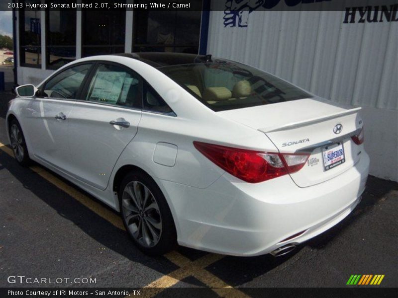 Shimmering White / Camel 2013 Hyundai Sonata Limited 2.0T
