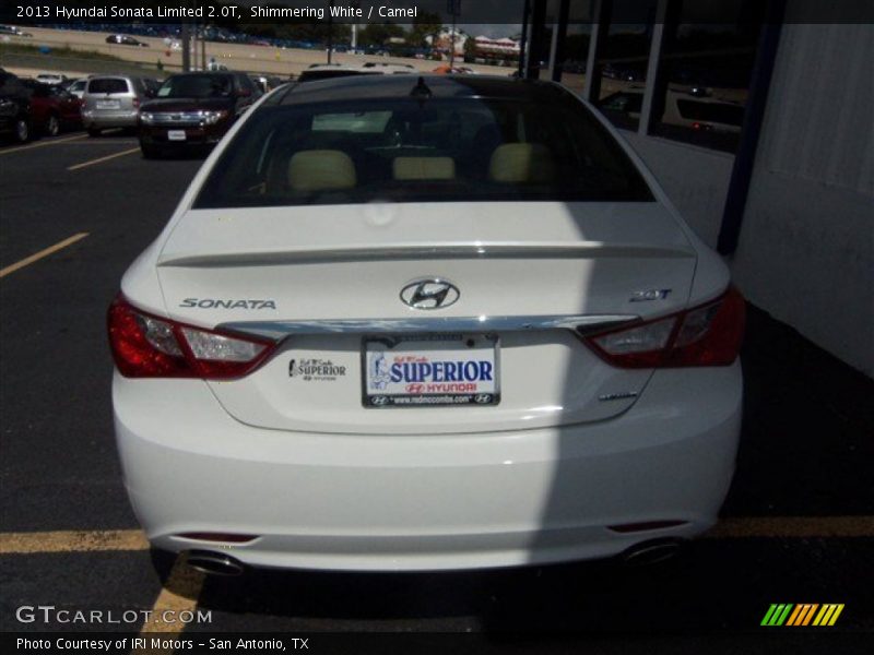 Shimmering White / Camel 2013 Hyundai Sonata Limited 2.0T