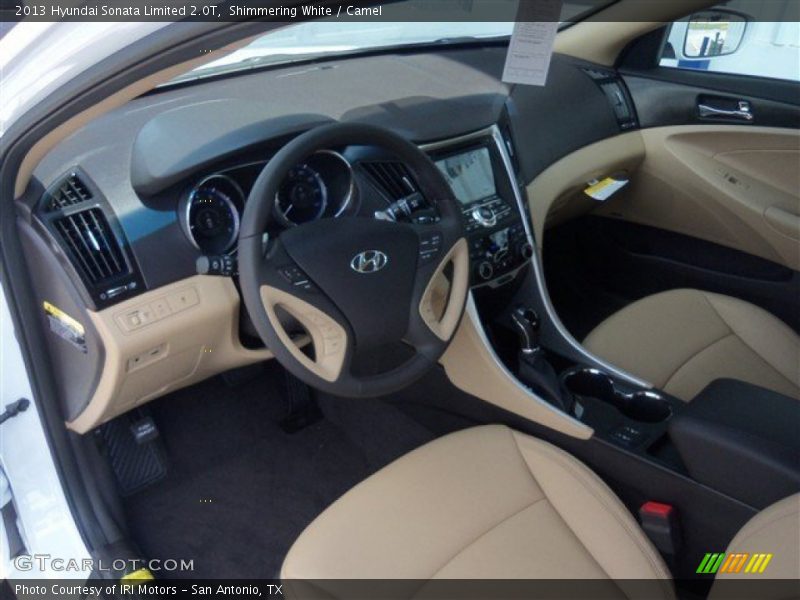 Shimmering White / Camel 2013 Hyundai Sonata Limited 2.0T