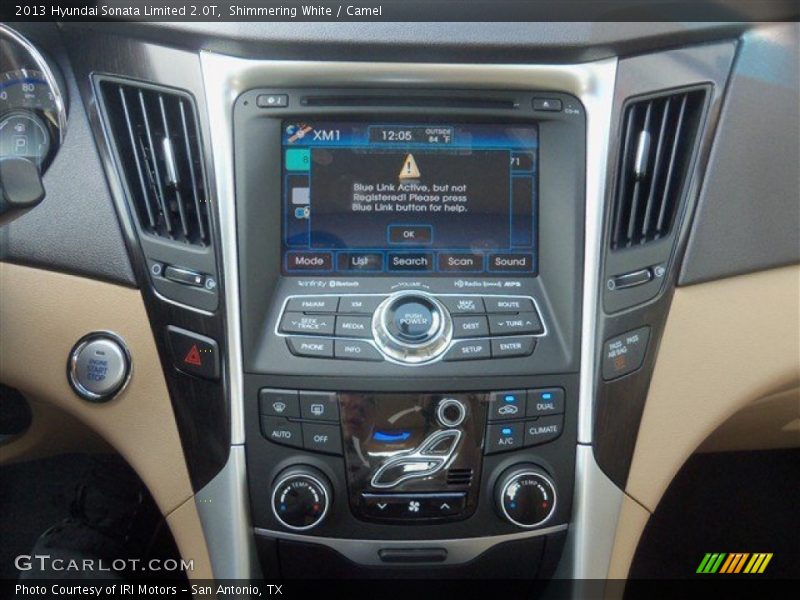 Shimmering White / Camel 2013 Hyundai Sonata Limited 2.0T
