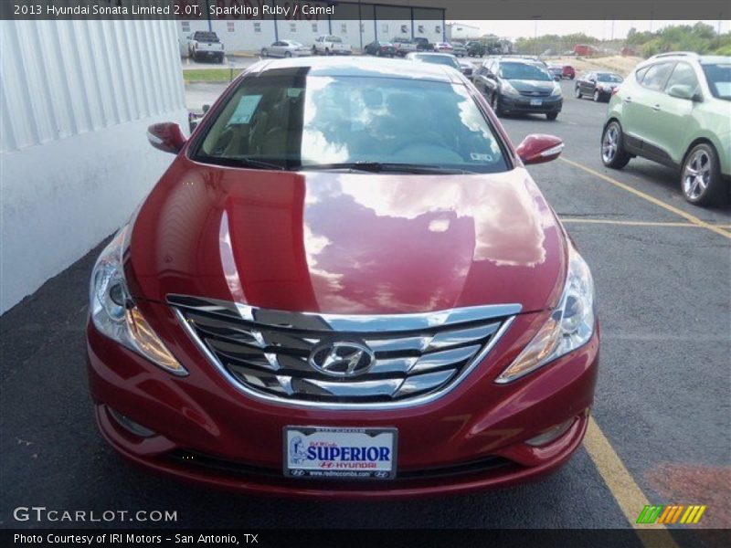Sparkling Ruby / Camel 2013 Hyundai Sonata Limited 2.0T