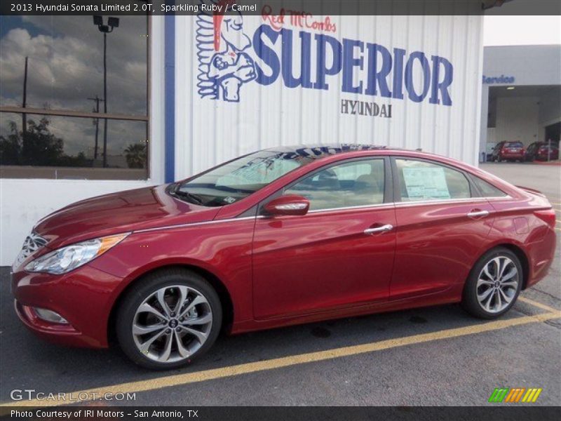 Sparkling Ruby / Camel 2013 Hyundai Sonata Limited 2.0T