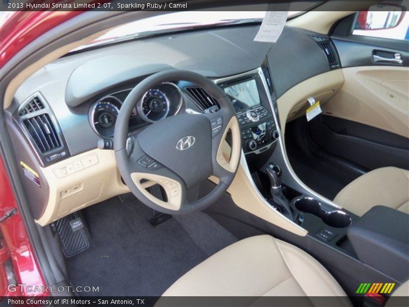 Sparkling Ruby / Camel 2013 Hyundai Sonata Limited 2.0T