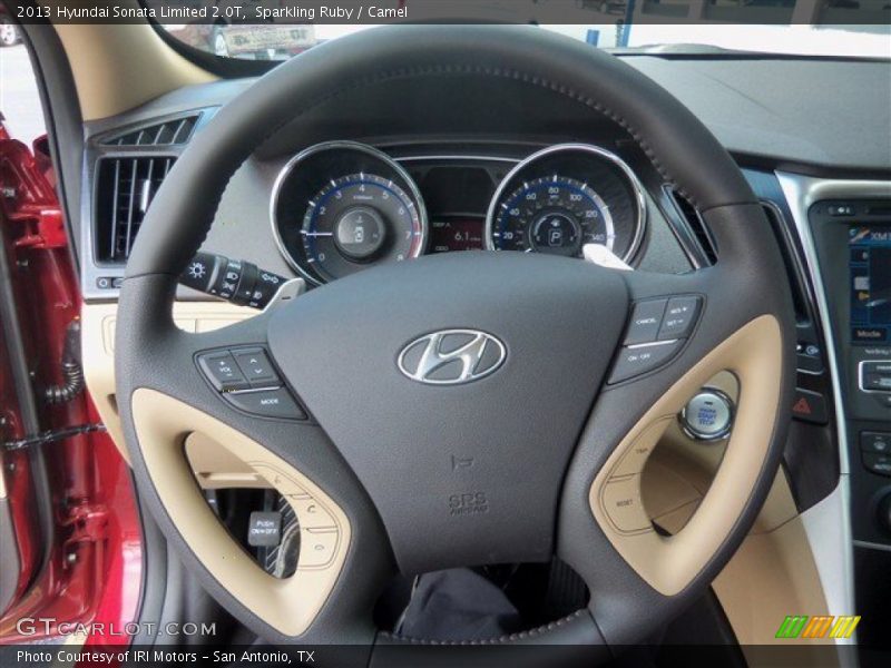 Sparkling Ruby / Camel 2013 Hyundai Sonata Limited 2.0T