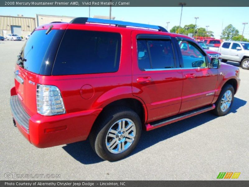 Vivid Red Metallic / Camel 2008 Mercury Mountaineer Premier AWD