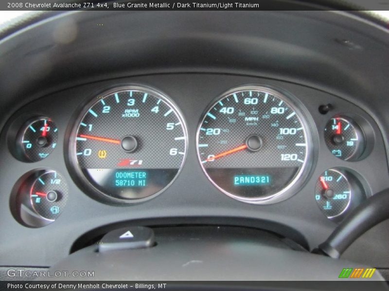 Blue Granite Metallic / Dark Titanium/Light Titanium 2008 Chevrolet Avalanche Z71 4x4