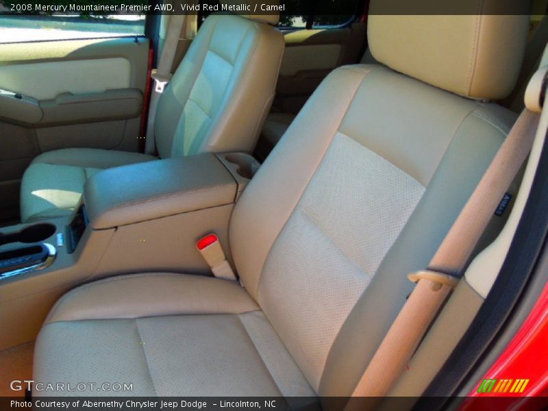 Vivid Red Metallic / Camel 2008 Mercury Mountaineer Premier AWD