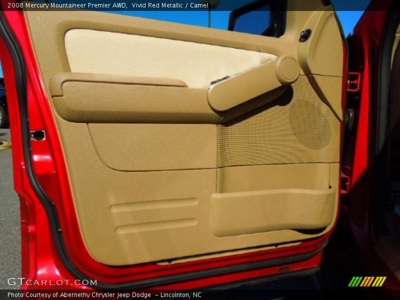 Vivid Red Metallic / Camel 2008 Mercury Mountaineer Premier AWD