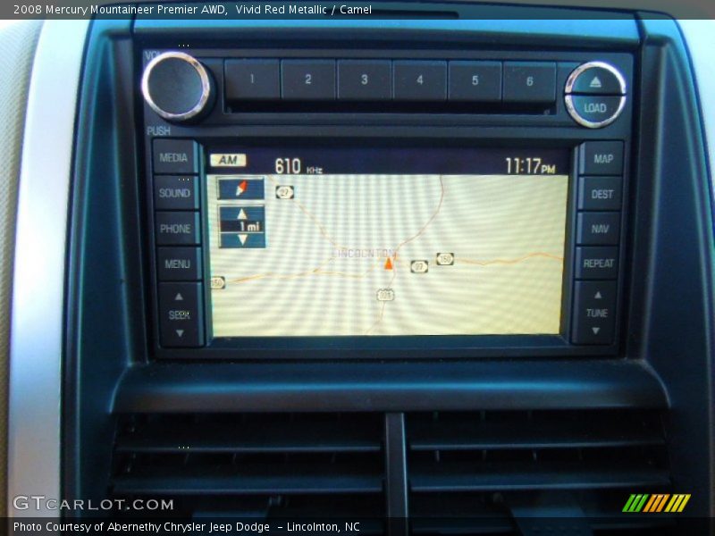 Vivid Red Metallic / Camel 2008 Mercury Mountaineer Premier AWD