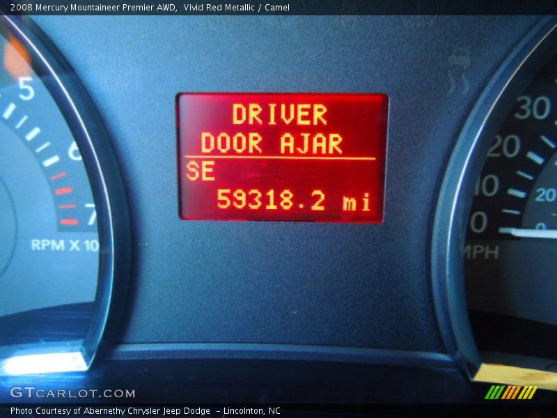 Vivid Red Metallic / Camel 2008 Mercury Mountaineer Premier AWD
