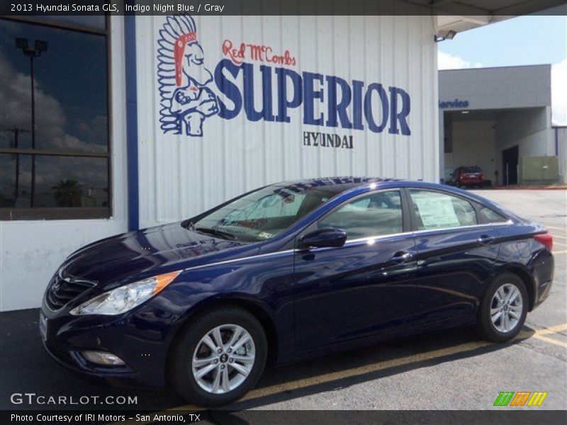 Indigo Night Blue / Gray 2013 Hyundai Sonata GLS