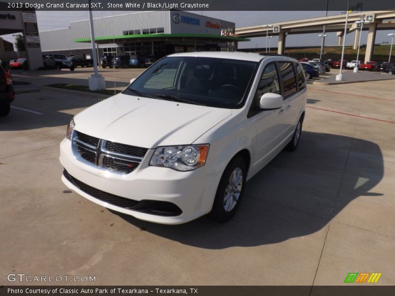Stone White / Black/Light Graystone 2013 Dodge Grand Caravan SXT