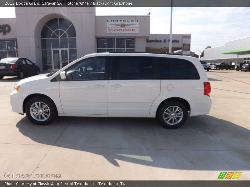 Stone White / Black/Light Graystone 2013 Dodge Grand Caravan SXT