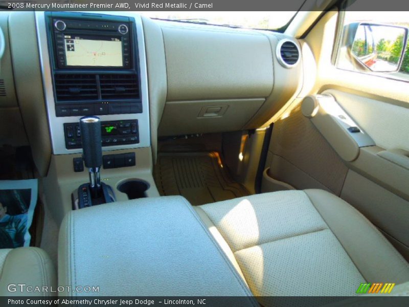 Vivid Red Metallic / Camel 2008 Mercury Mountaineer Premier AWD