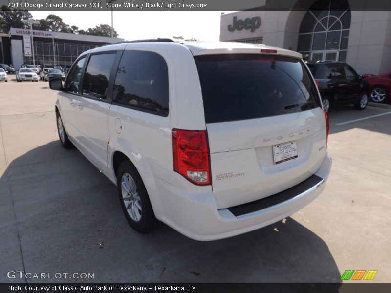 Stone White / Black/Light Graystone 2013 Dodge Grand Caravan SXT