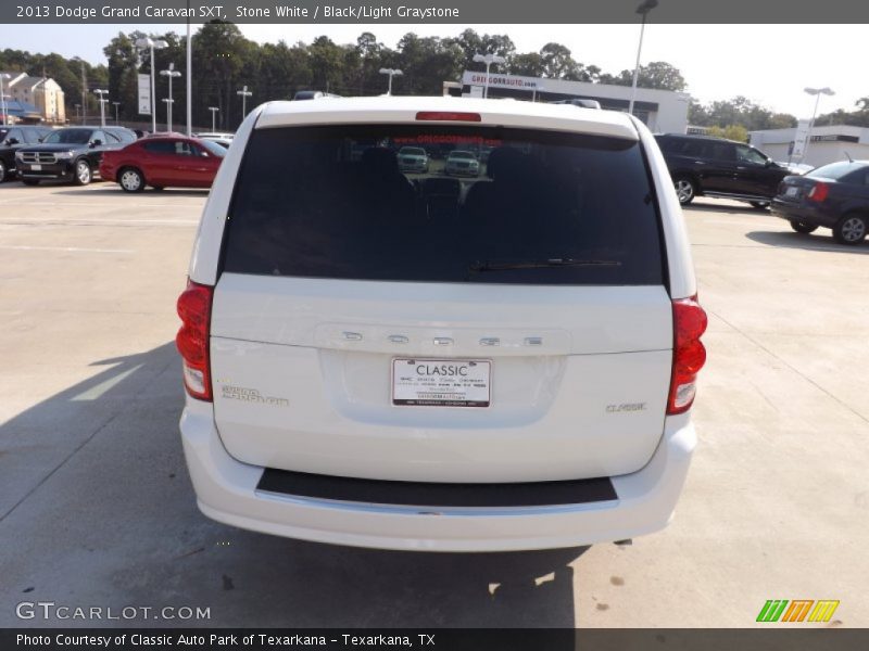 Stone White / Black/Light Graystone 2013 Dodge Grand Caravan SXT